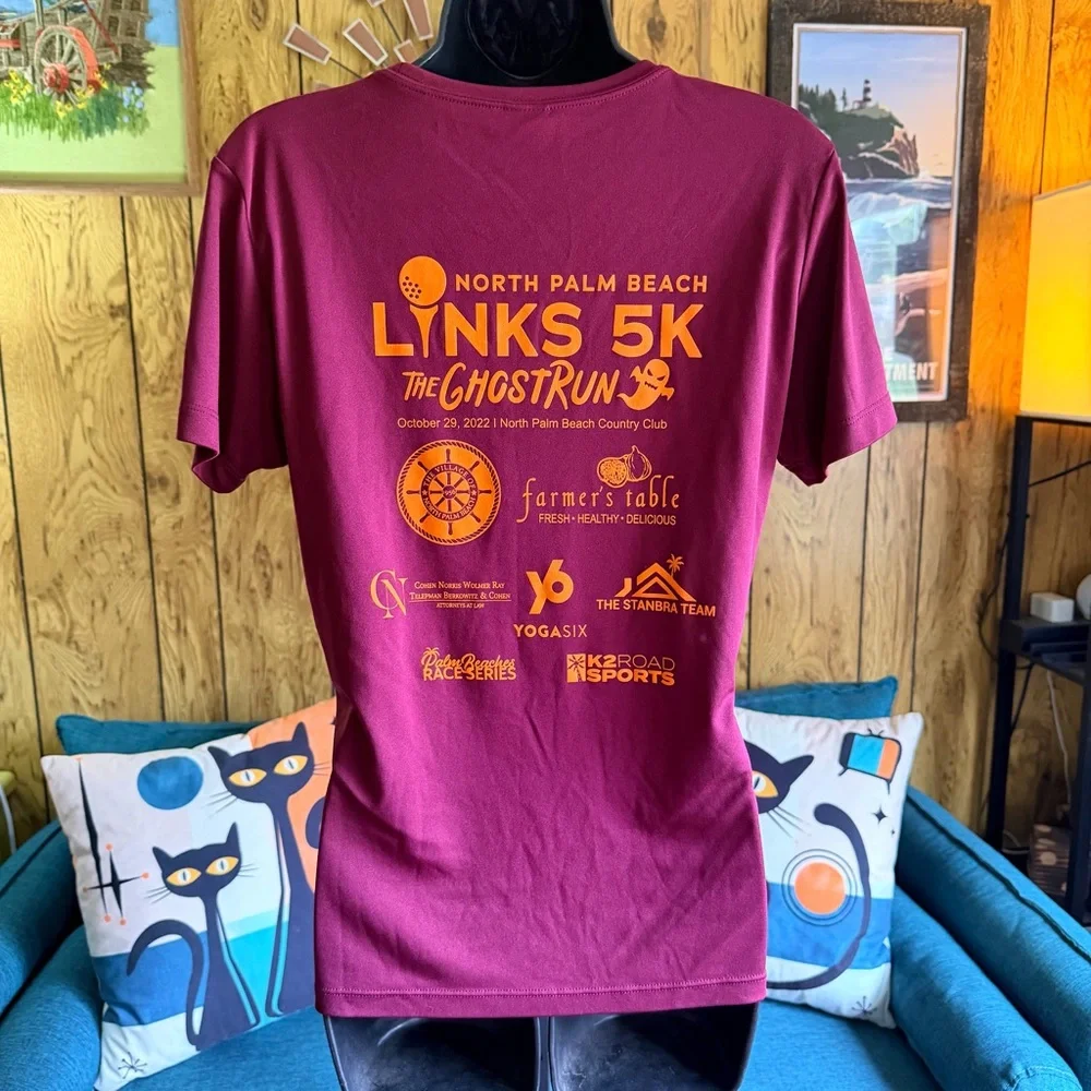 Cute Bat Halloween Tee - NORTH PALM BEACH LINKS 5K THE GHOST RUN